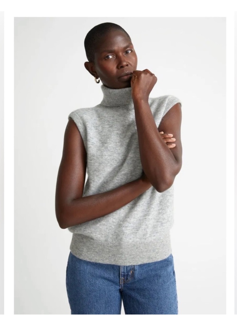 & Other Stories Wool Mohair Blend Sleeveless Sweater